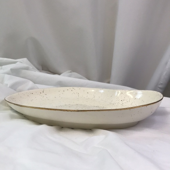 Vintage Retro Kidney Shaped Gold Rimmed & Glitter Platter - Picture 11 of 11